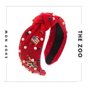 Jeweled Red‎ White and Blue Headband Rhinestones